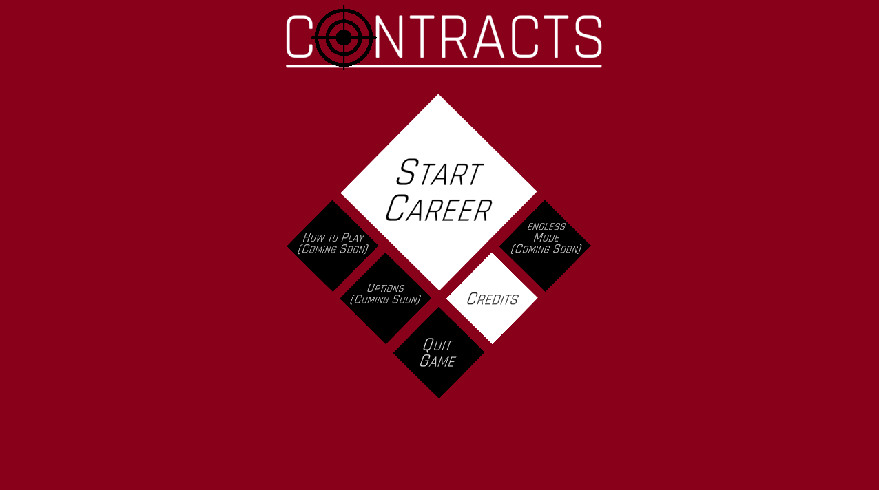Menu screen for Contracts