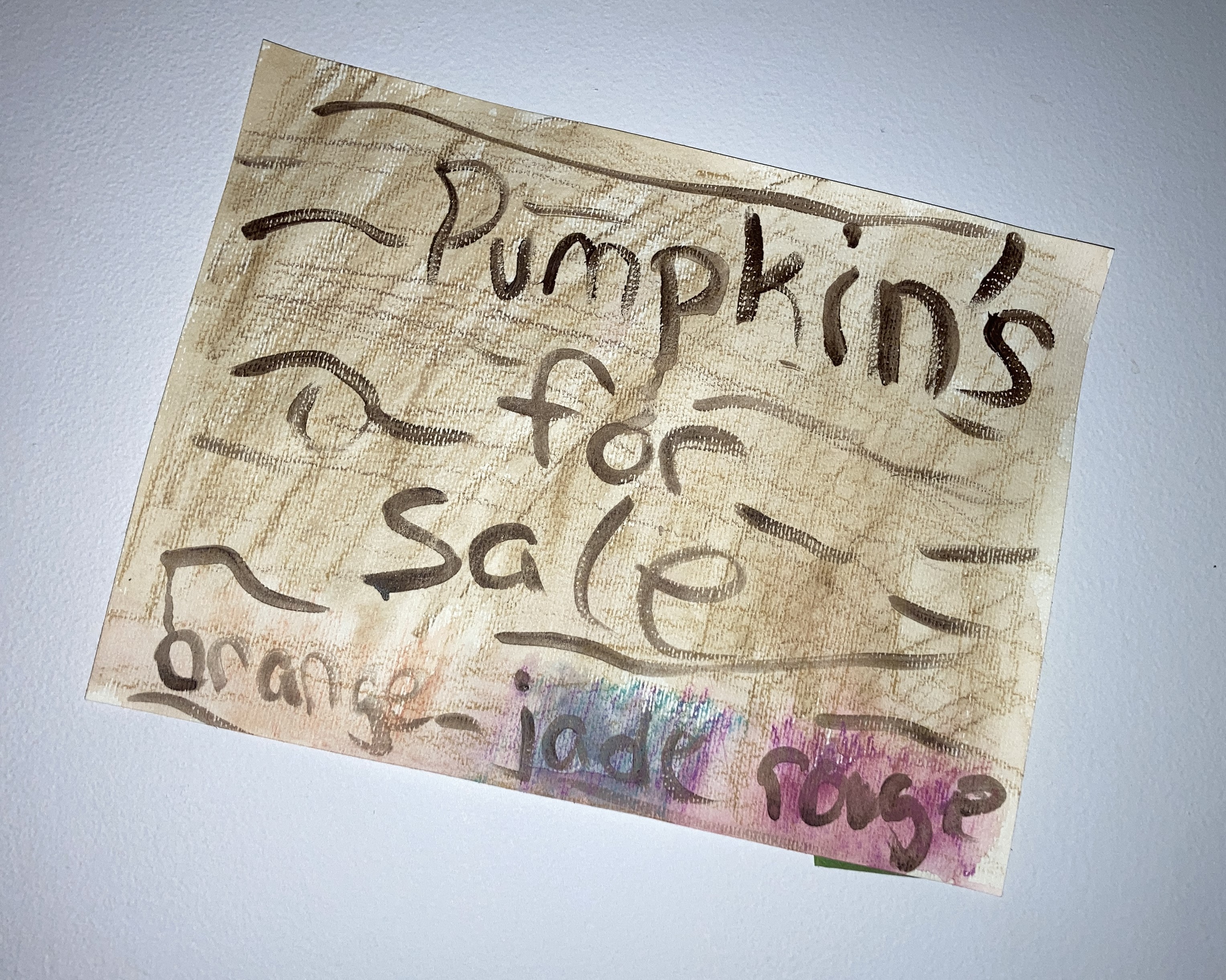 pumpkin sign