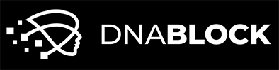 DNABLOCK logo whiteLongsolid