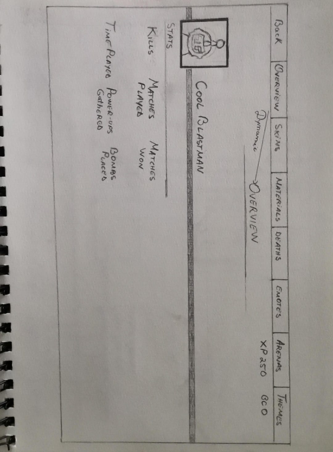 Atomic Blastman Profile Overview Sketch