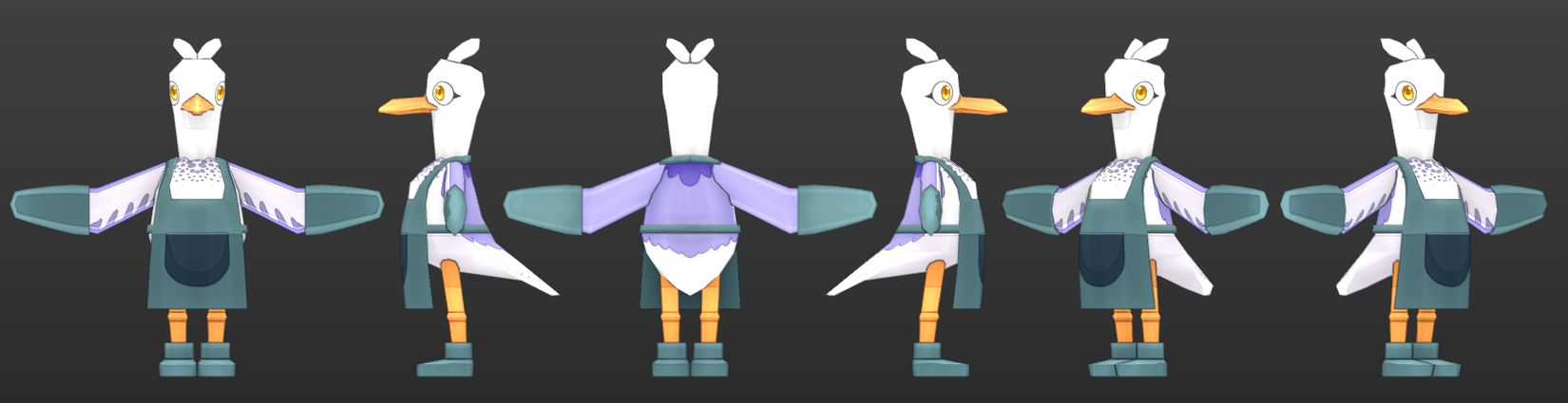 FishSeagull Reference Sheet 3D
