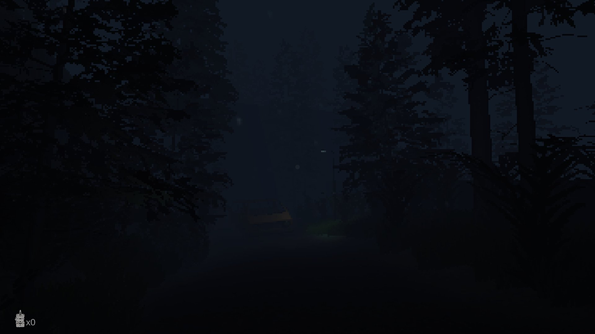 Van in the dark