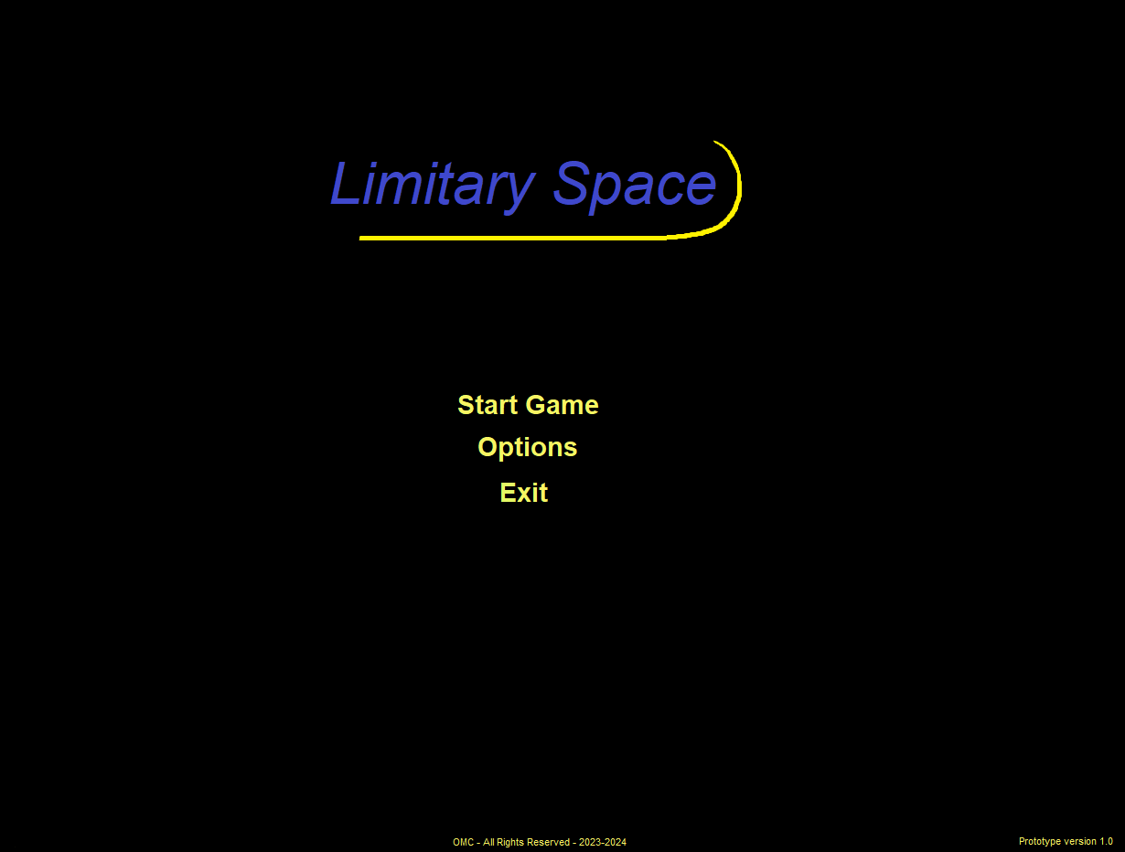 Version 1 of the prototype title screen