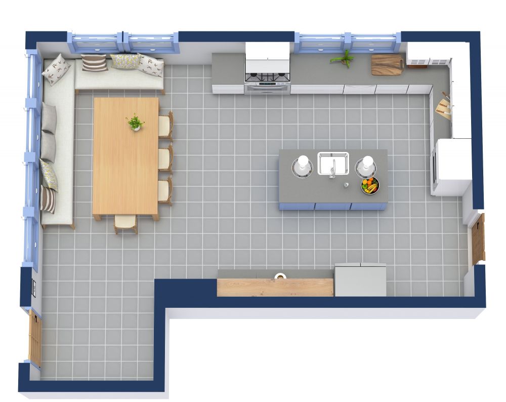 Kitchen 3D Floor Plan