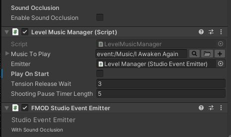 An image showing the Level Music Manager in Unity's Inspector