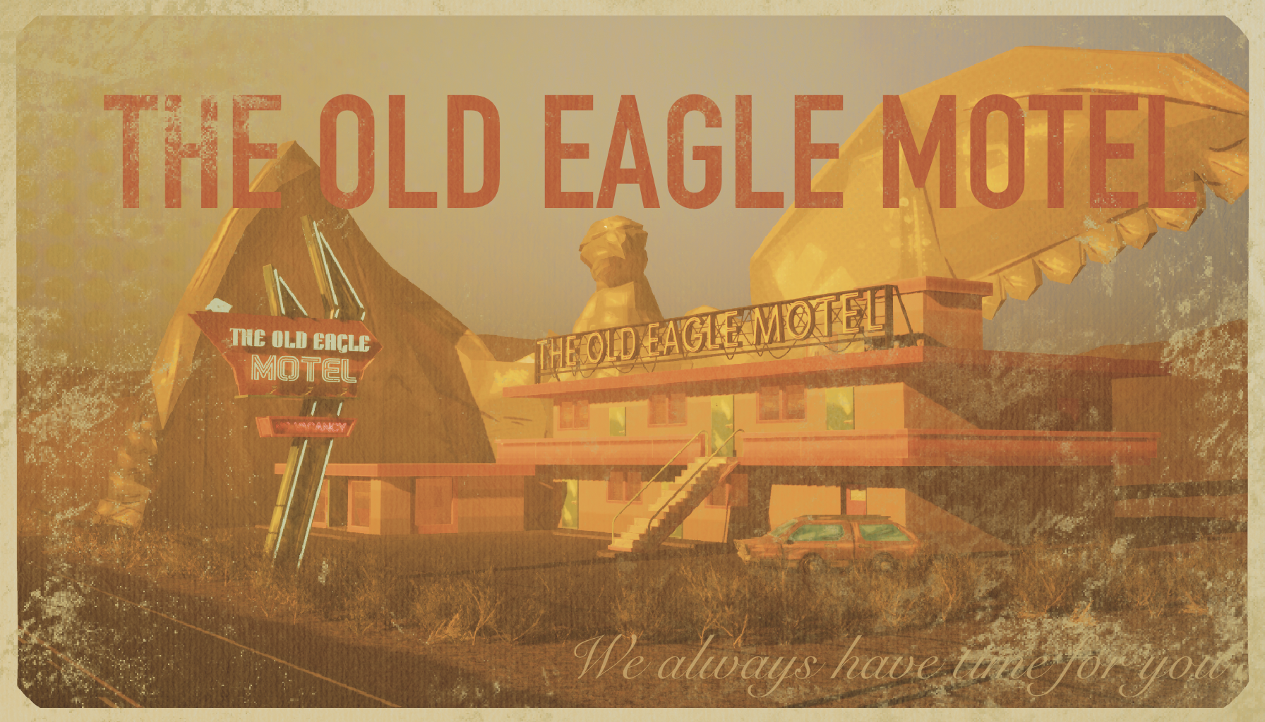 The Old Eagle Motel Postcard