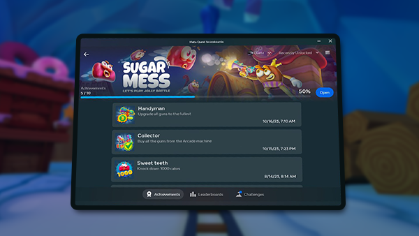 VR Game Sugar Mess Achievements - 600x338