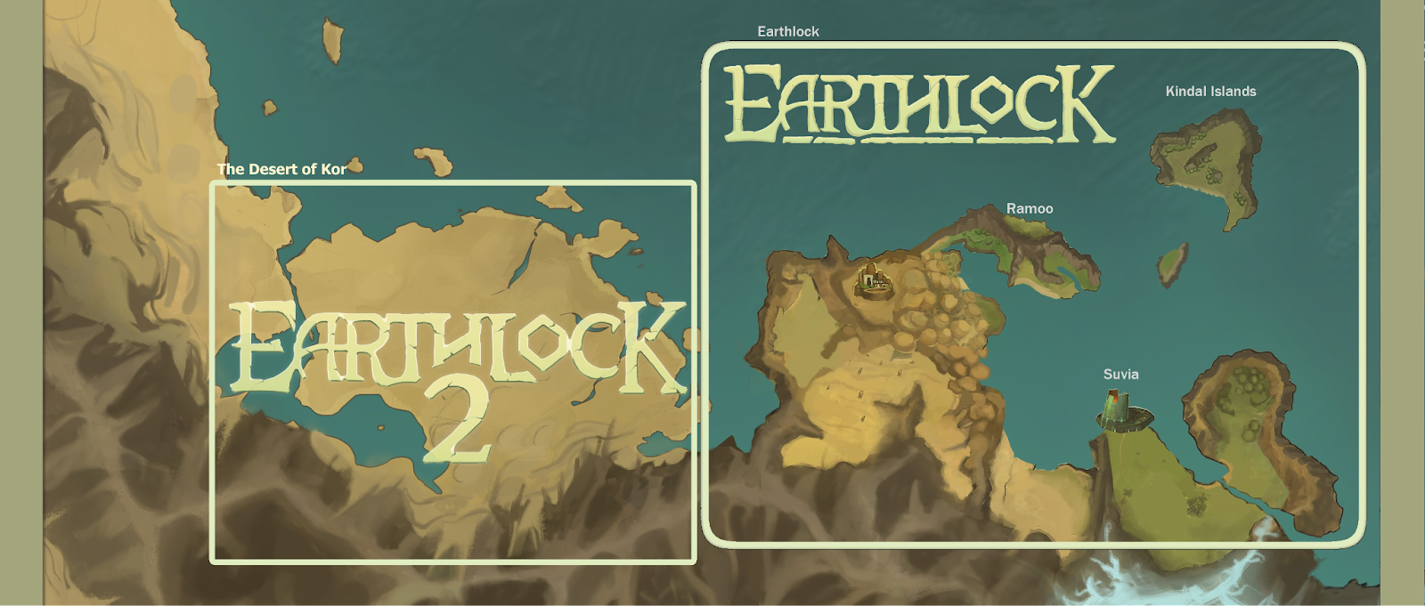 EARTHLOCK 1 and 2 World Map