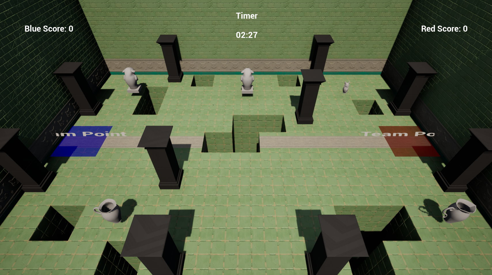 A screenshot of the playable arena