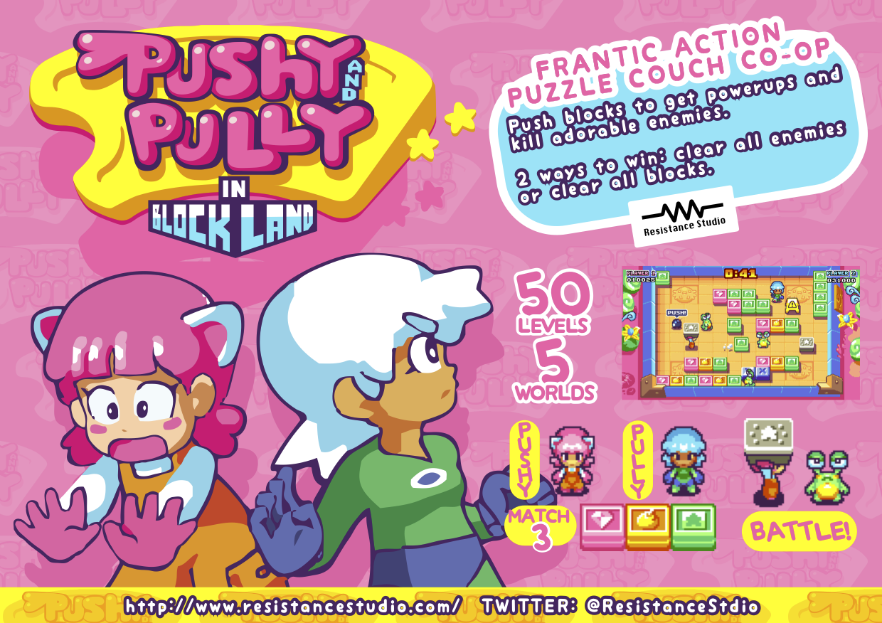 Pushy and Pully in Blockland for Nintendo Switch - Nintendo